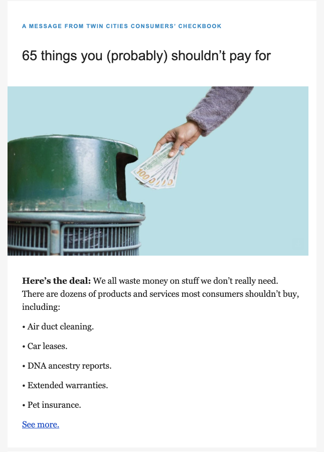 65 things you (probably) shouldn't pay for