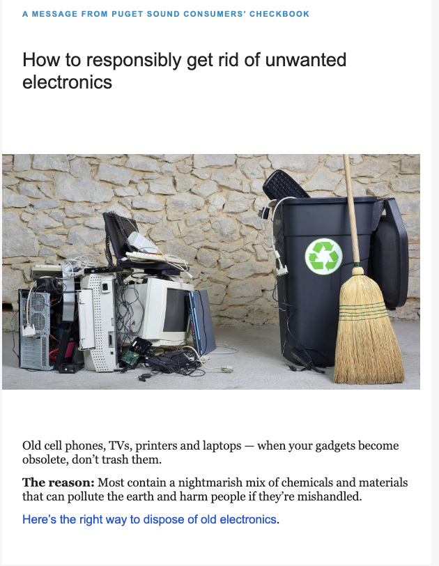 How to responsibly get rid of unwanted electronics